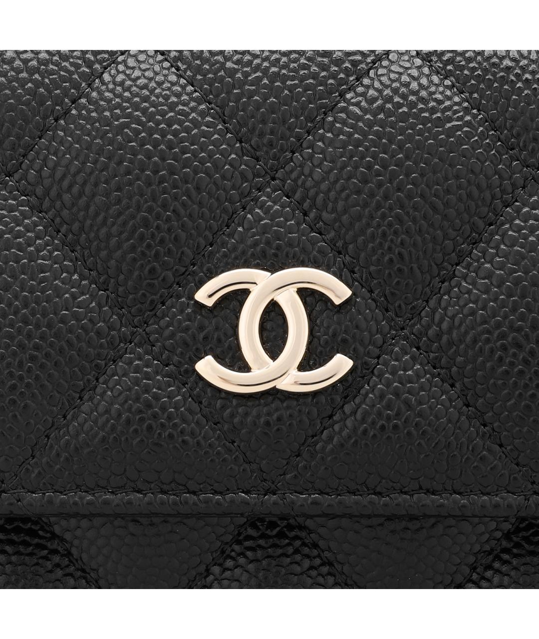 CHANEL Черная кожаная сумка через плечо, фото 6