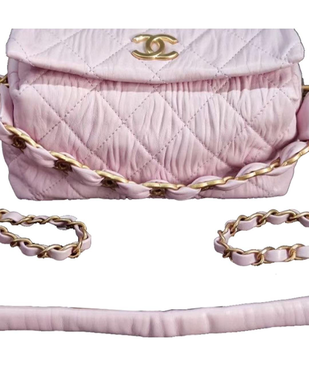 CHANEL Розовая синтетическая сумка через плечо, фото 2