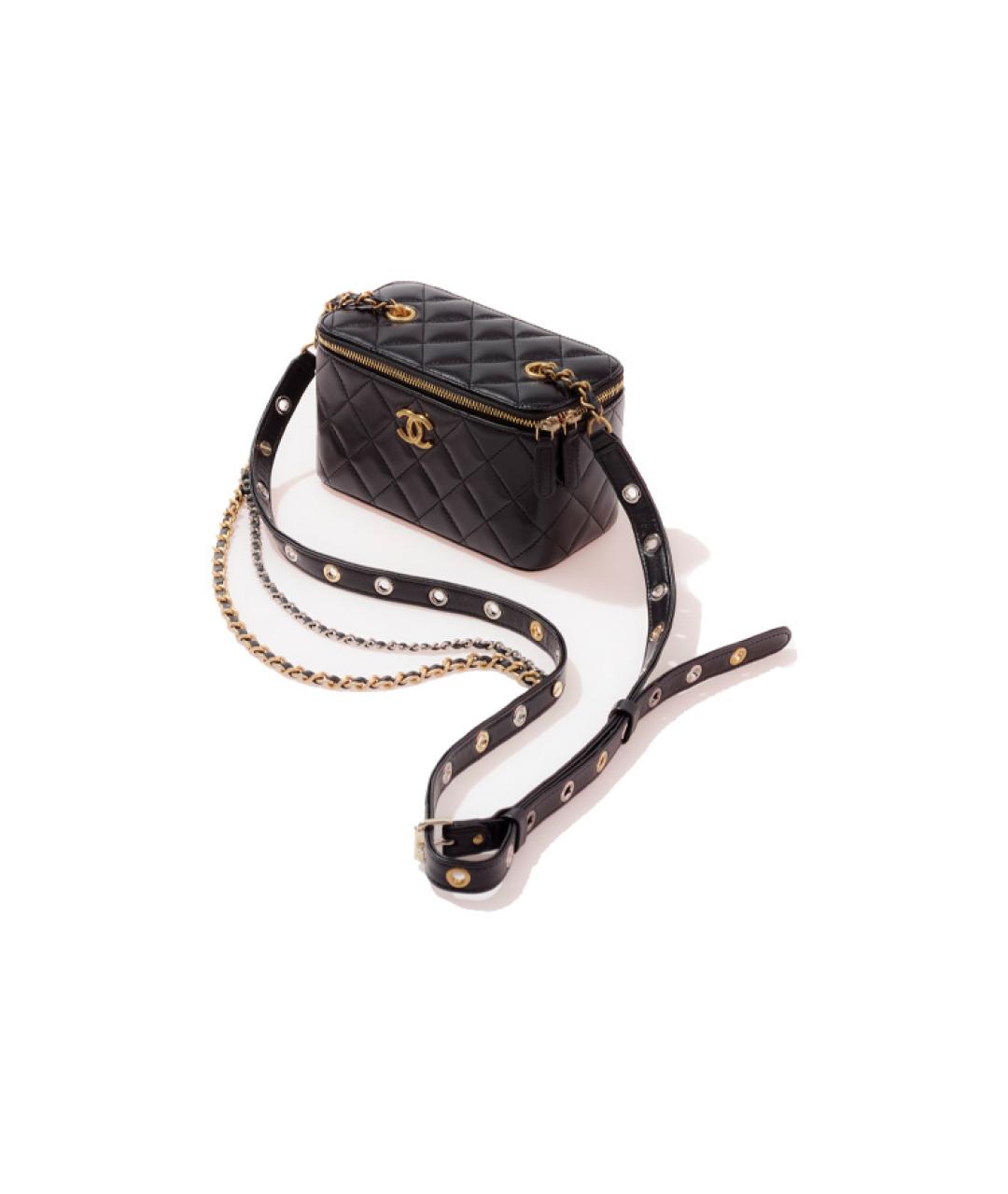 CHANEL Черная кожаная косметичка, фото 2