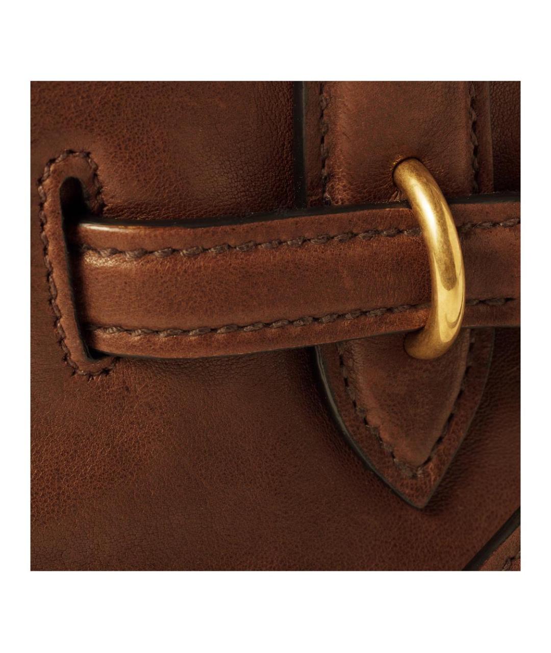 MIU MIU Коричневая кожаная сумка через плечо, фото 4