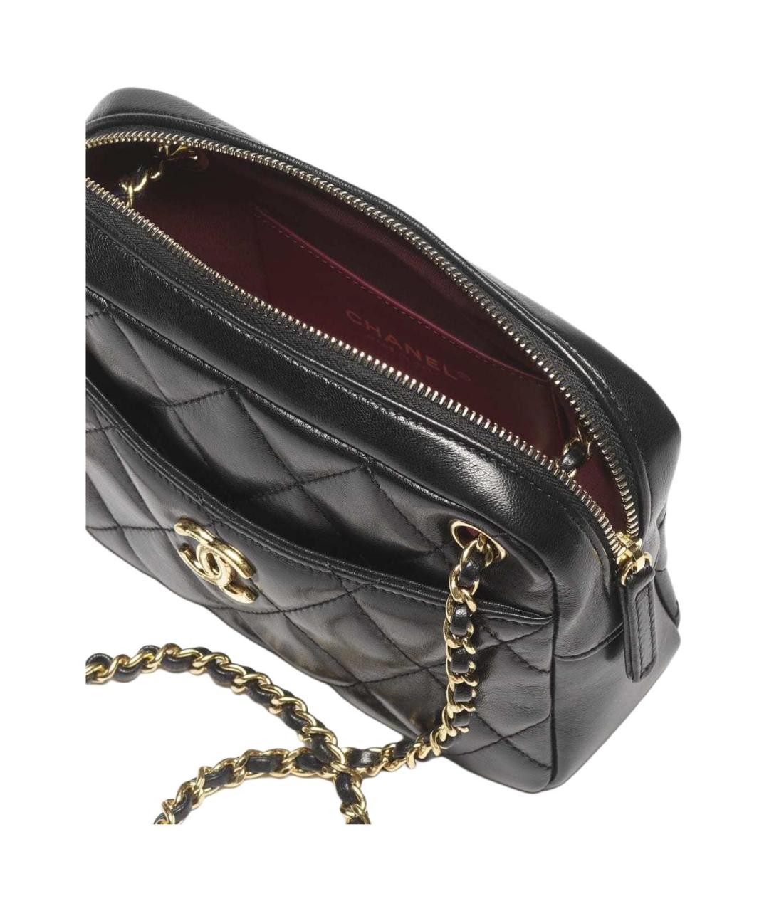CHANEL Черная кожаная сумка через плечо, фото 3