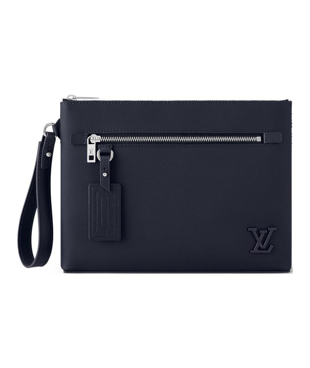 LOUIS VUITTON Черная кожаная папка для документов, фото 1