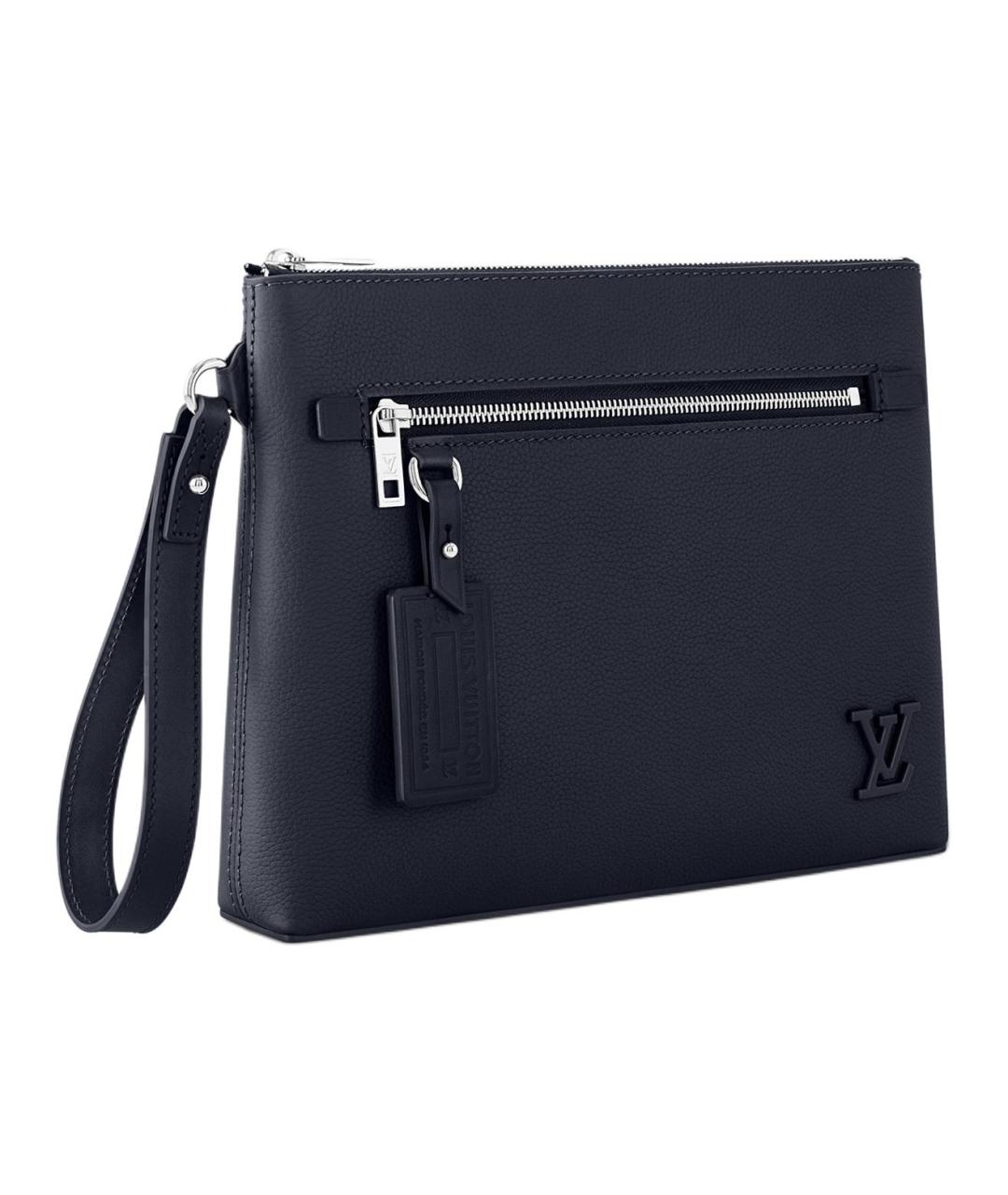 LOUIS VUITTON Черная кожаная папка для документов, фото 2