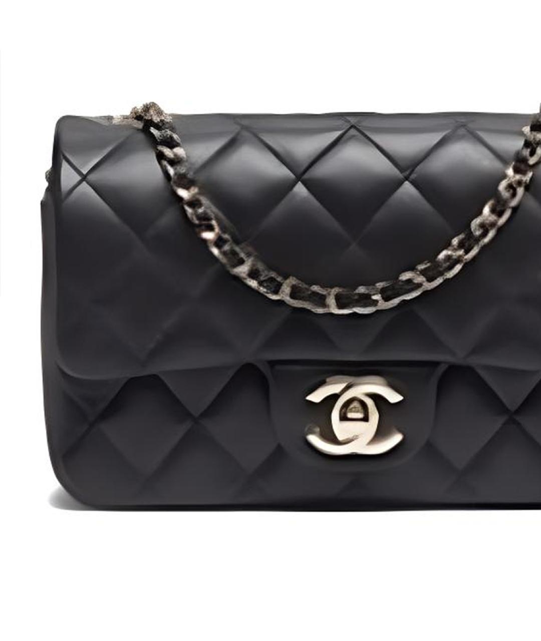 CHANEL Черная кожаная сумка через плечо, фото 2