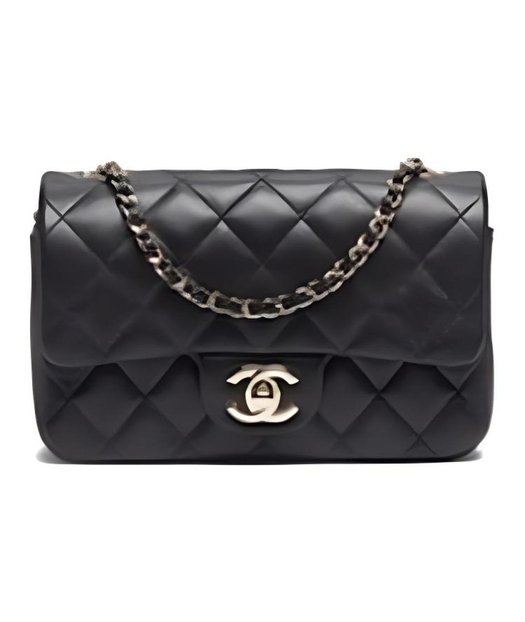 CHANEL Черная кожаная сумка через плечо, фото 4