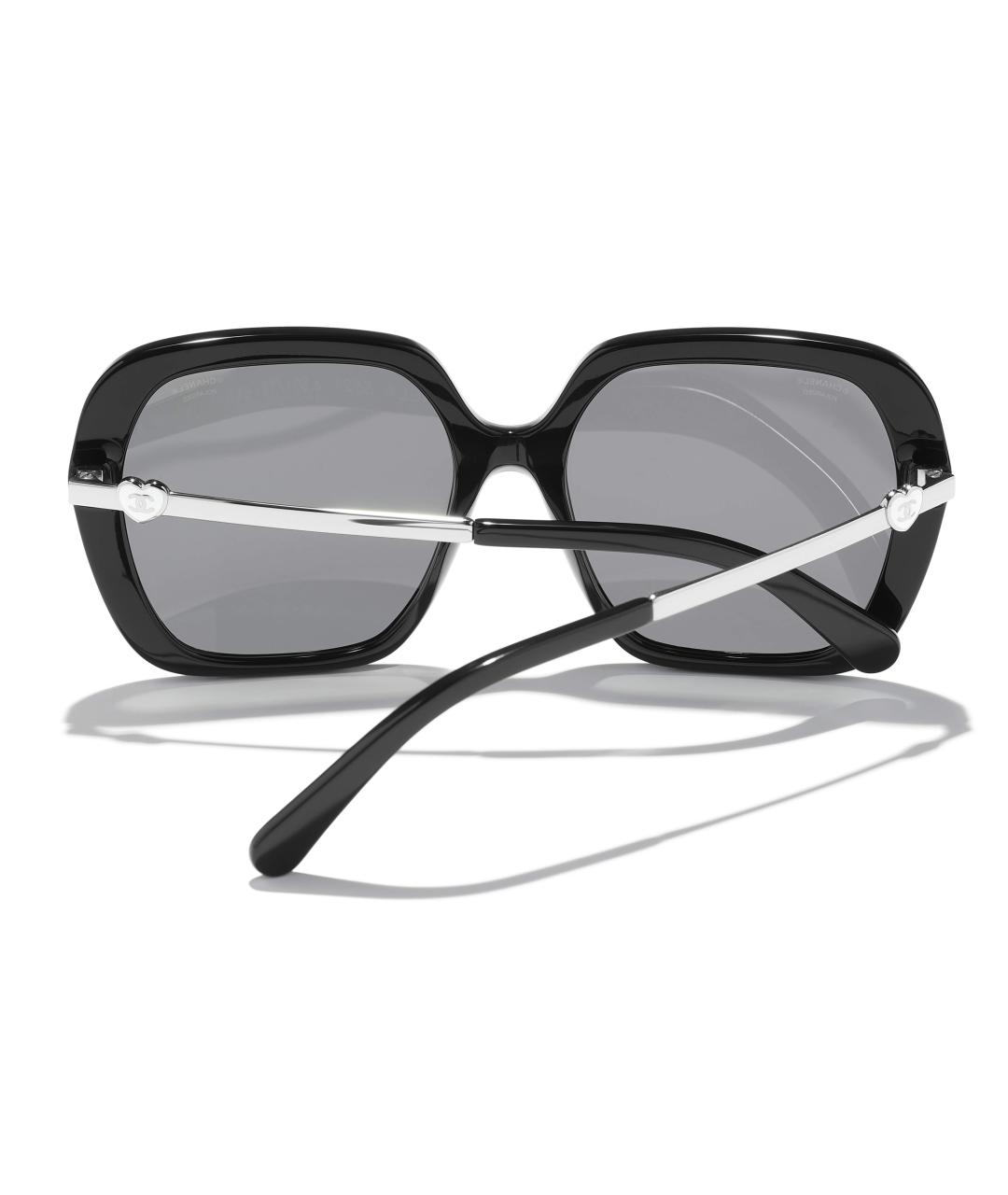 CHANEL Черные пластиковые солнцезащитные очки, фото 5