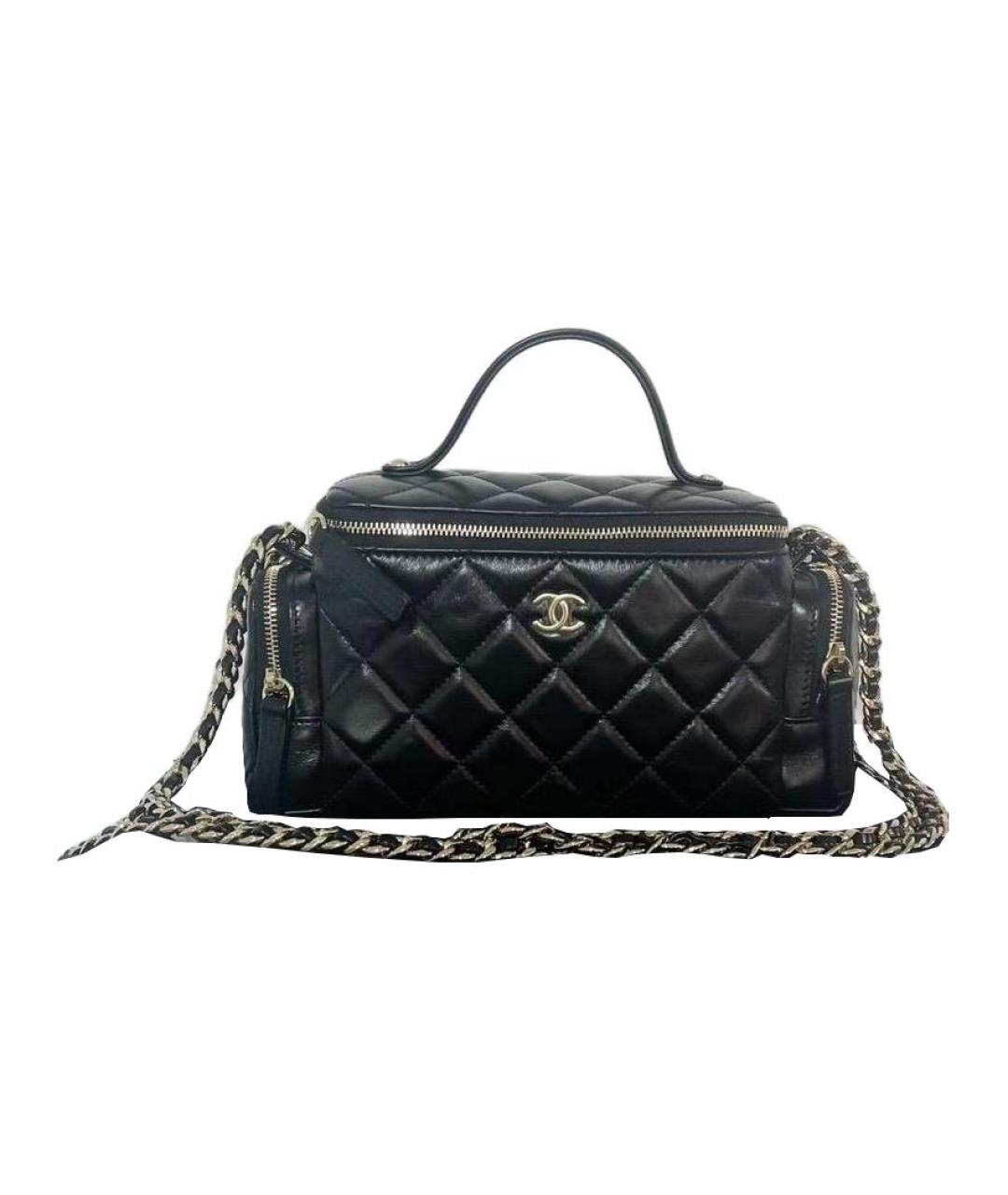 CHANEL Черная кожаная сумка через плечо, фото 1