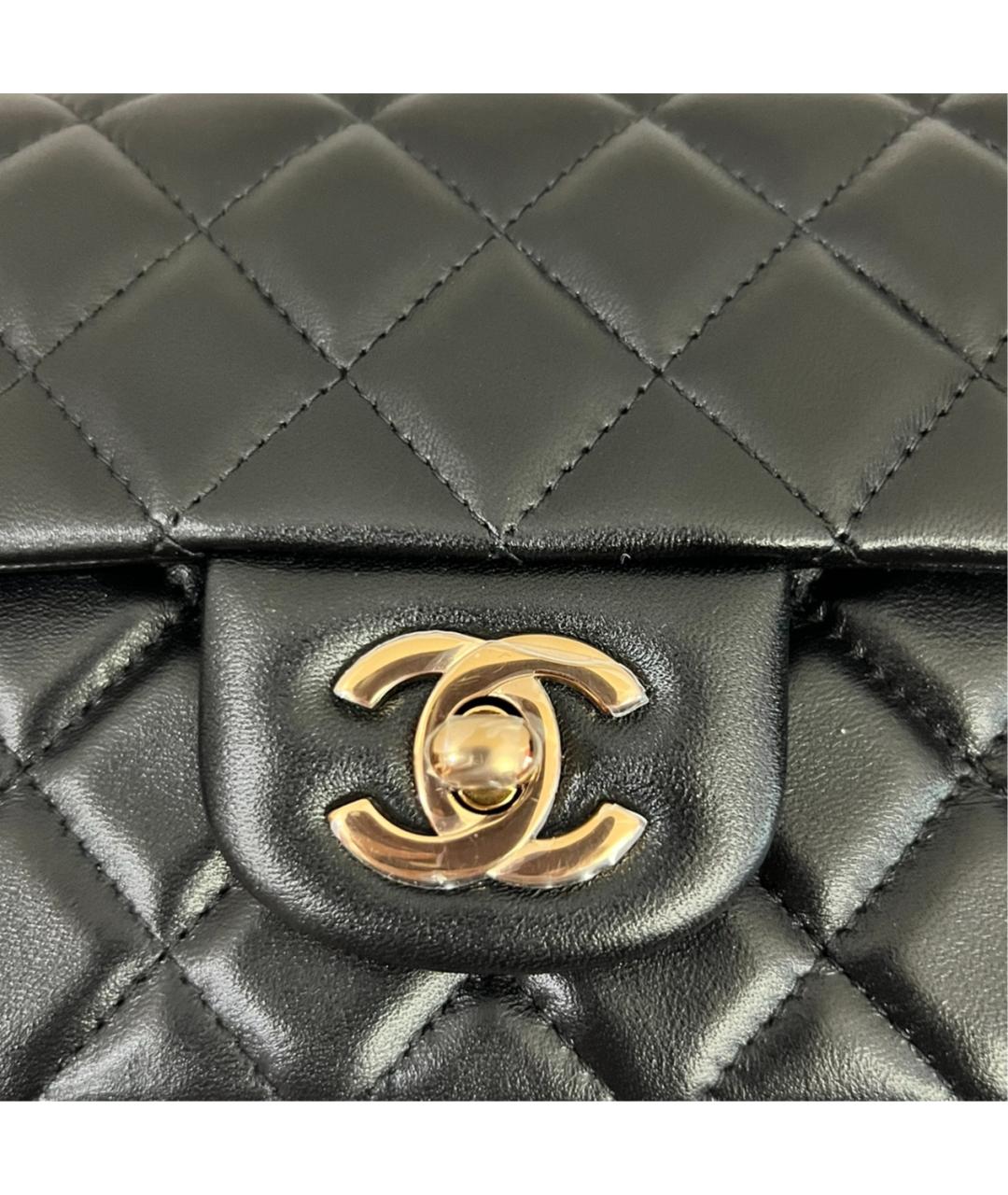 CHANEL Черная кожаная сумка через плечо, фото 3