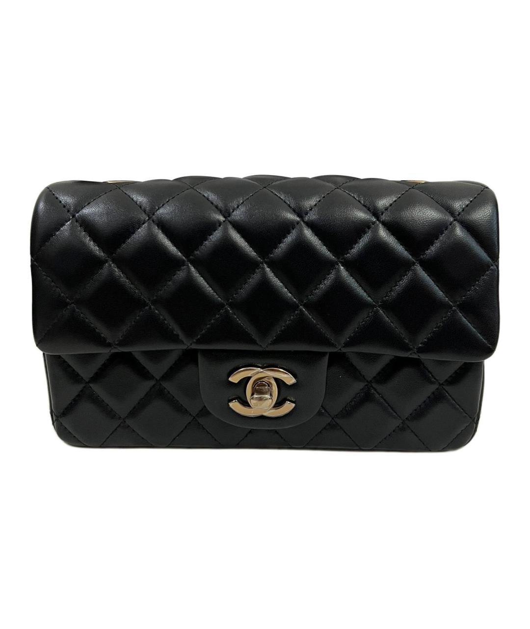 CHANEL Черная кожаная сумка через плечо, фото 1