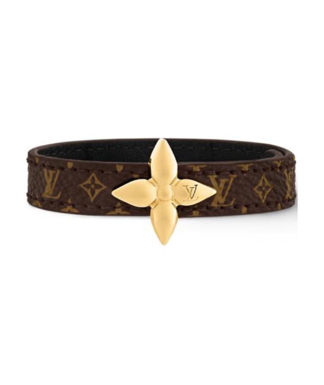 LOUIS VUITTON Коричневый кожаный браслет, фото 1