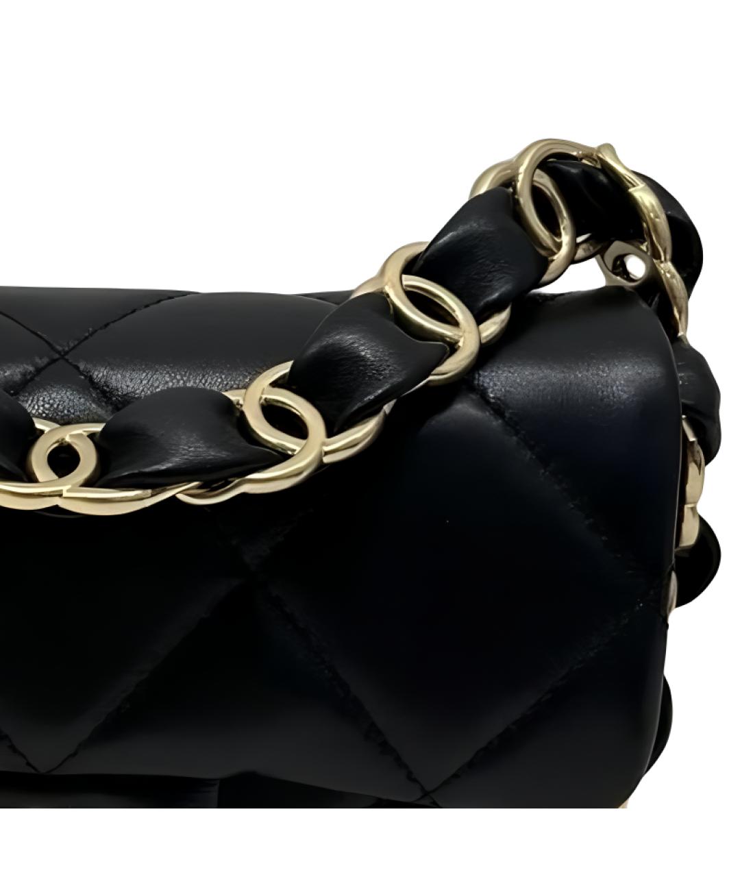 CHANEL Черная кожаная сумка через плечо, фото 3