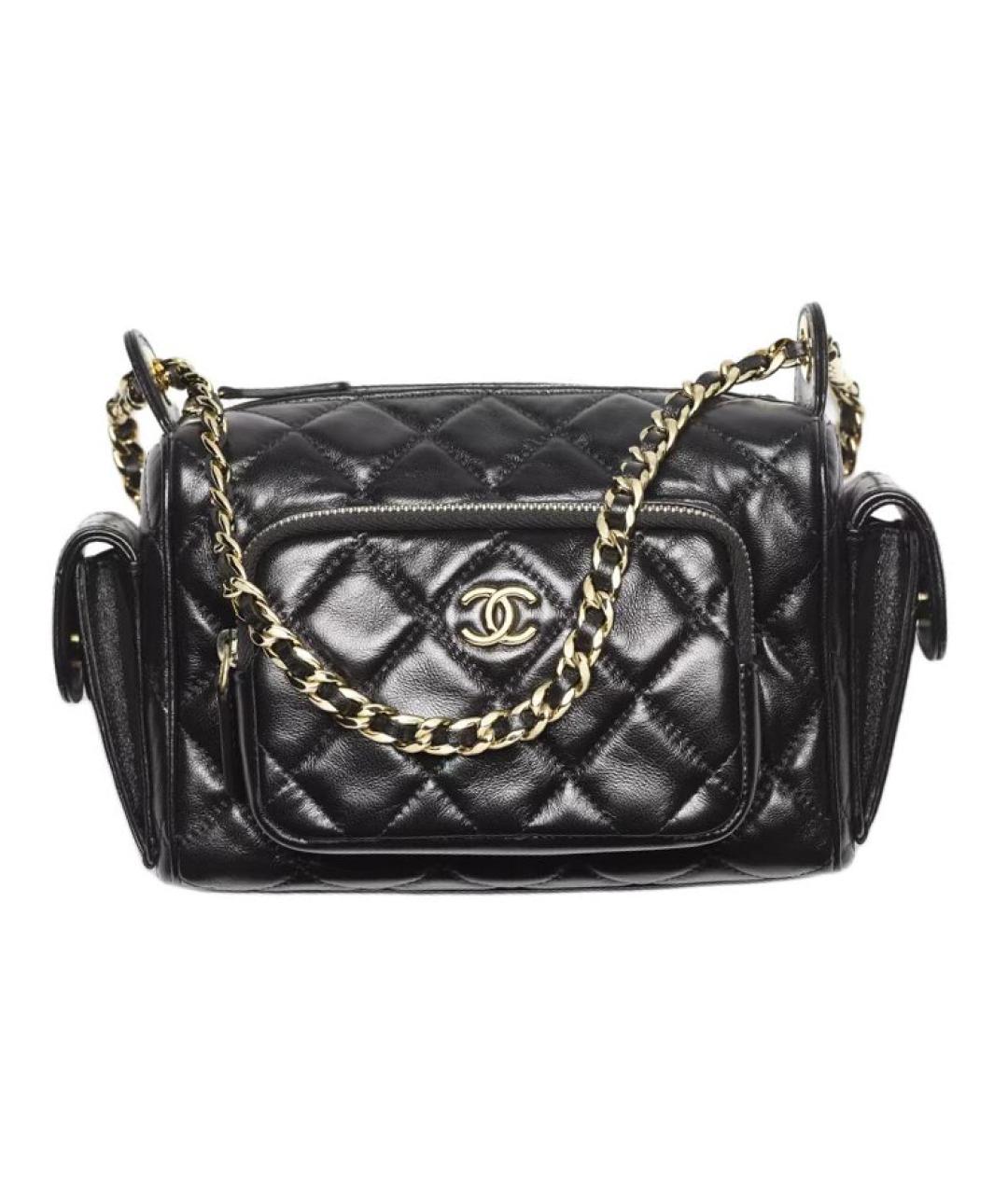 CHANEL Черная кожаная сумка через плечо, фото 1