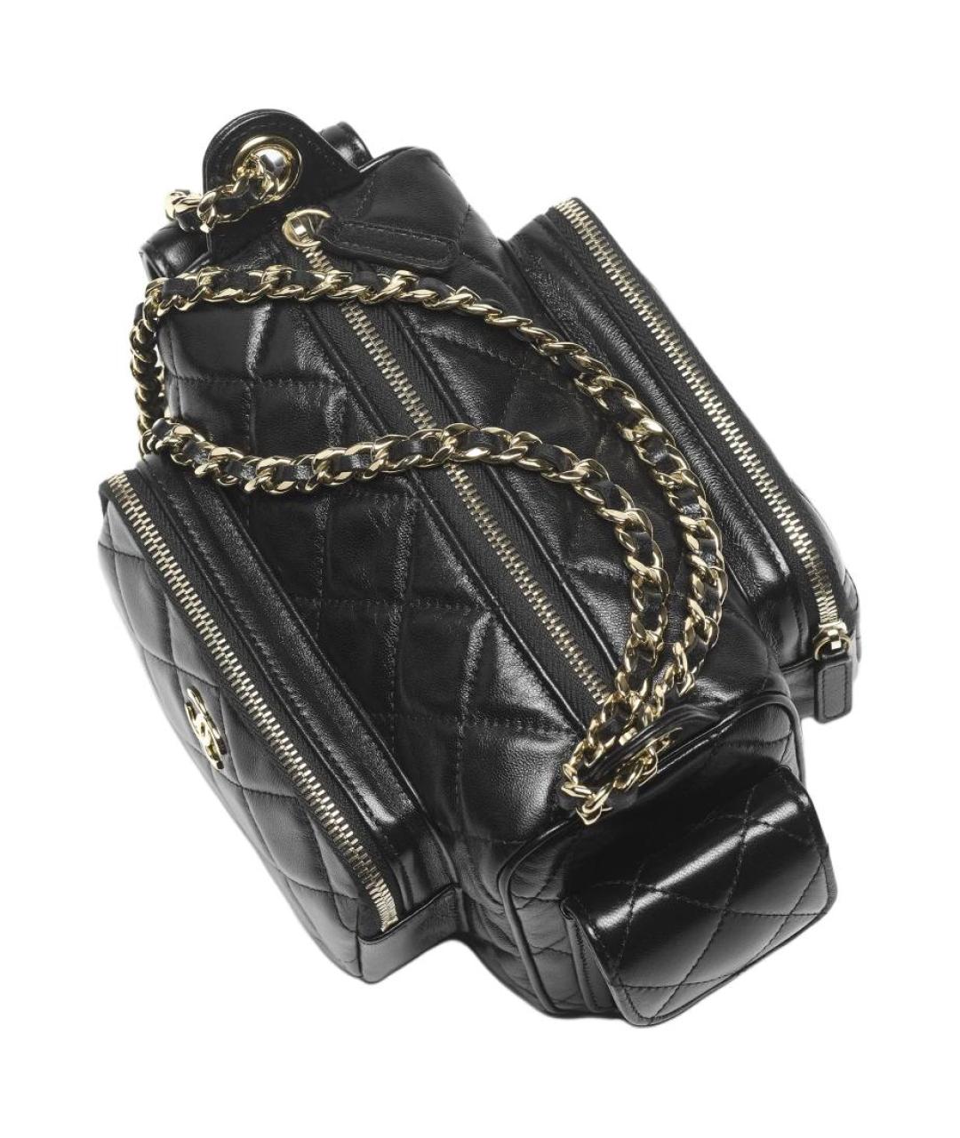 CHANEL Черная кожаная сумка через плечо, фото 4