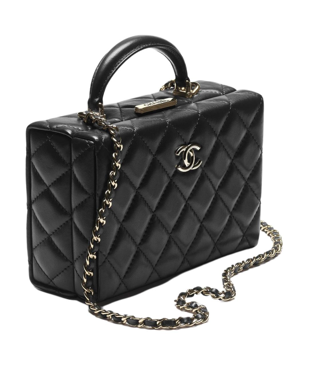 CHANEL Черная кожаная сумка через плечо, фото 2