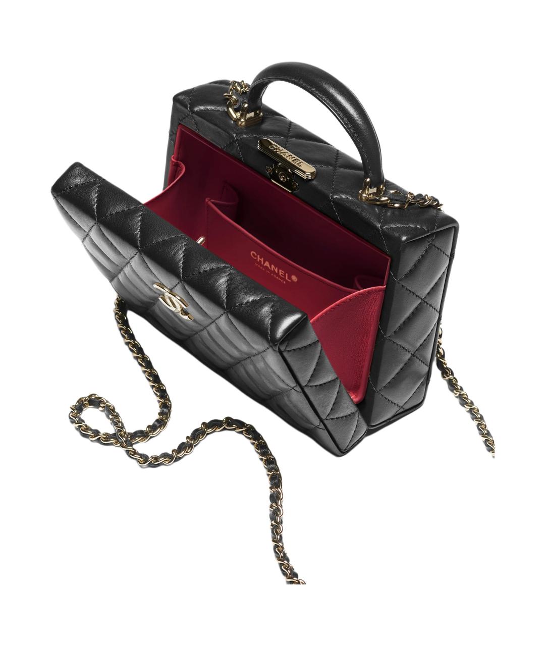 CHANEL Черная кожаная сумка через плечо, фото 3