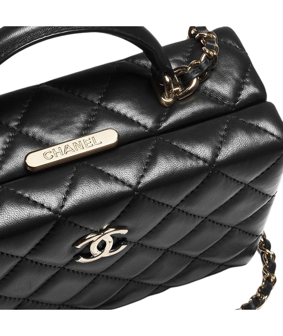 CHANEL Черная кожаная сумка через плечо, фото 4