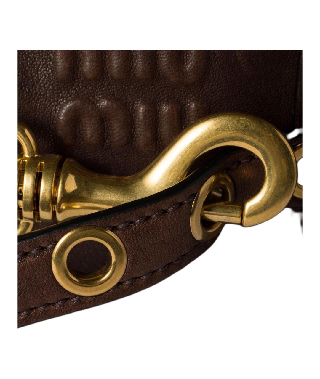 MIU MIU Коричневая кожаная сумка через плечо, фото 5