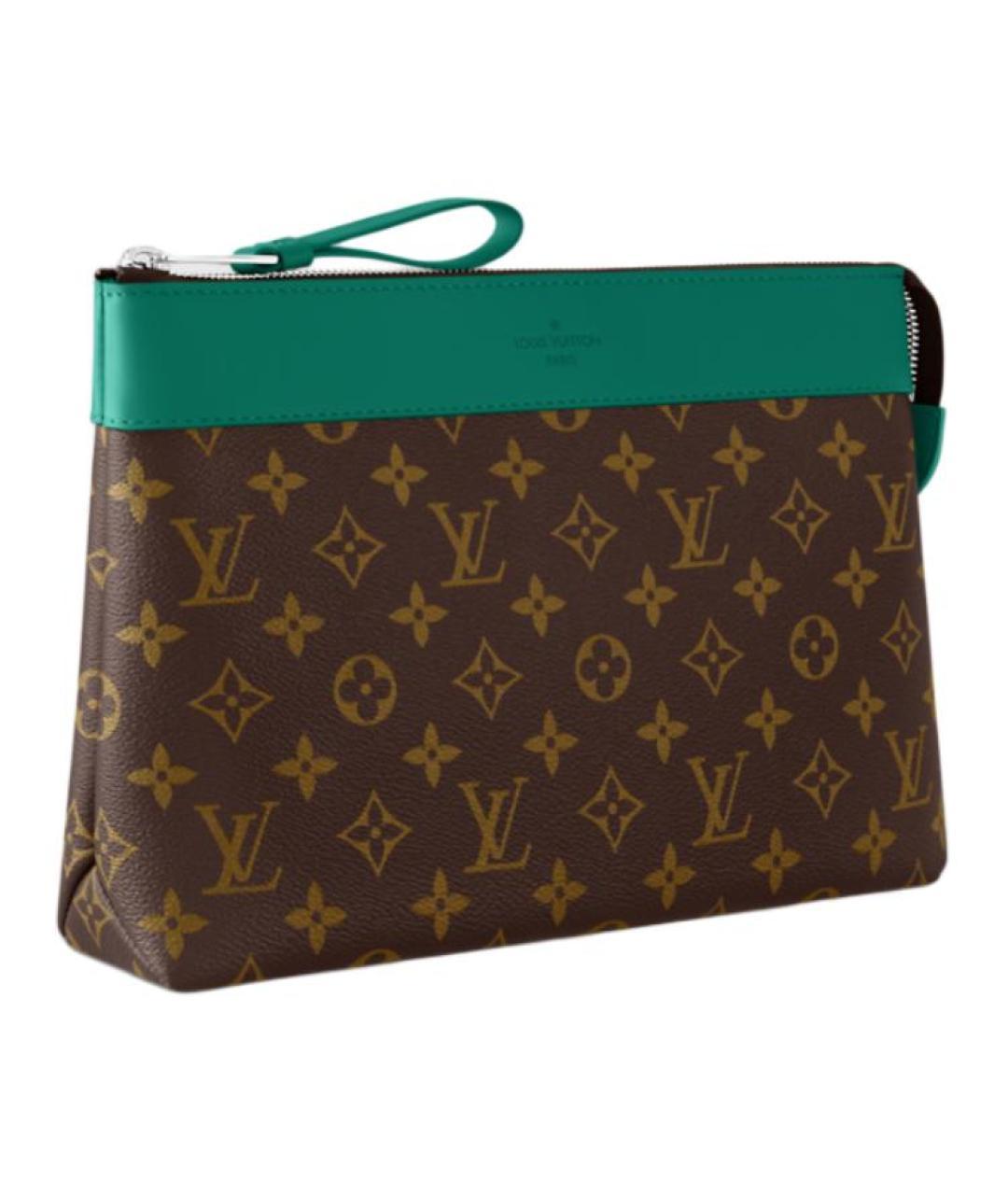 LOUIS VUITTON Коричневая кожаная папка для документов, фото 2