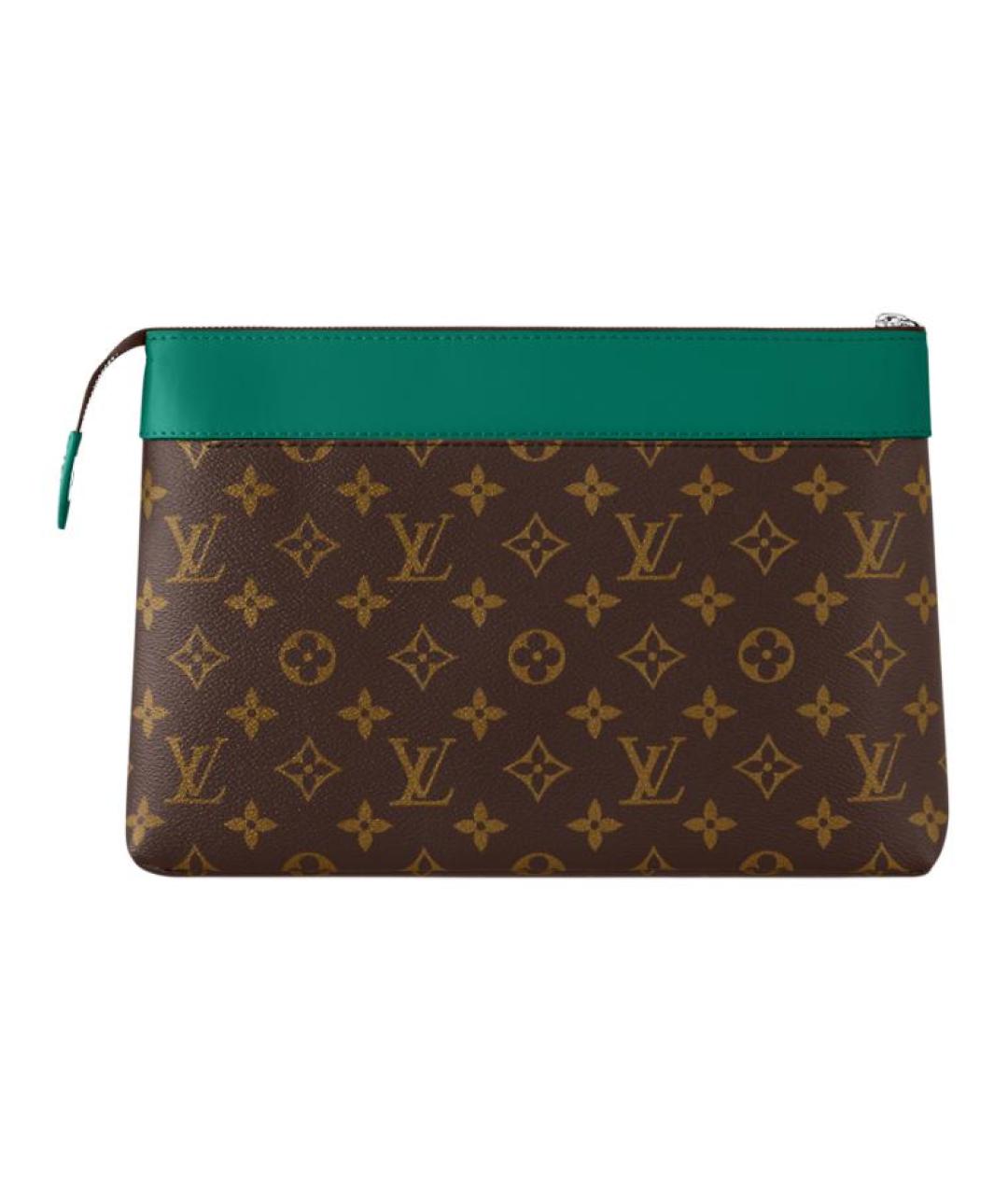LOUIS VUITTON Коричневая кожаная папка для документов, фото 3
