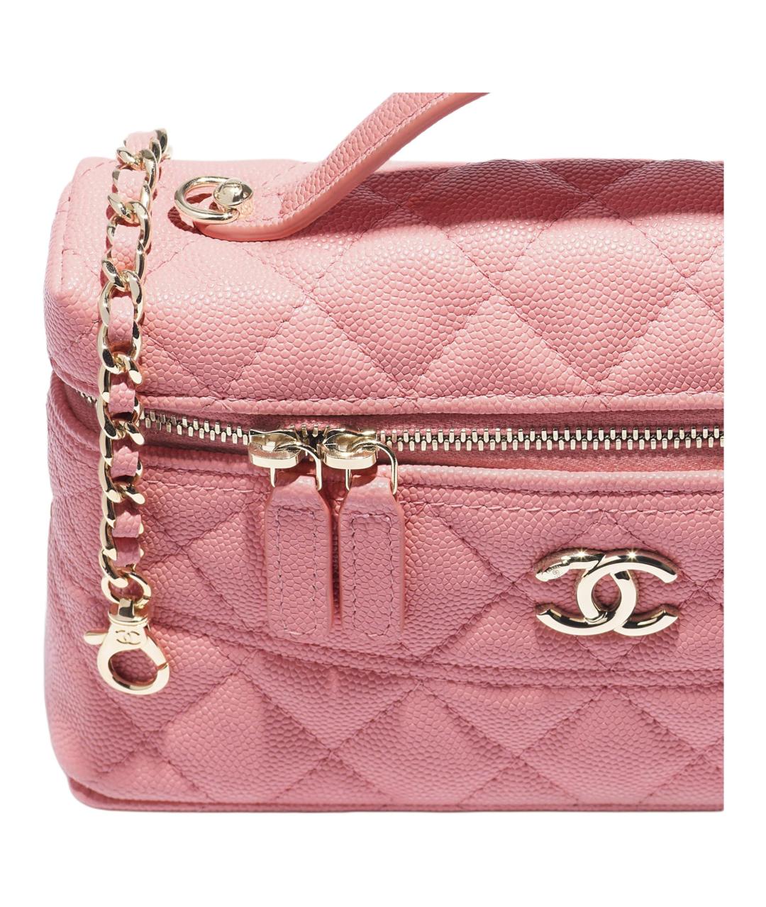 CHANEL Розовая кожаная сумка через плечо, фото 4
