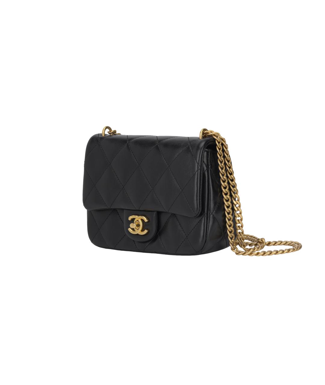 CHANEL Черная кожаная сумка через плечо, фото 2