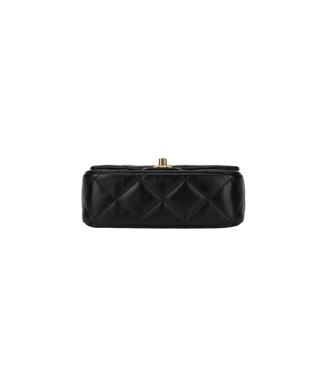 CHANEL Черная кожаная сумка через плечо, фото 4