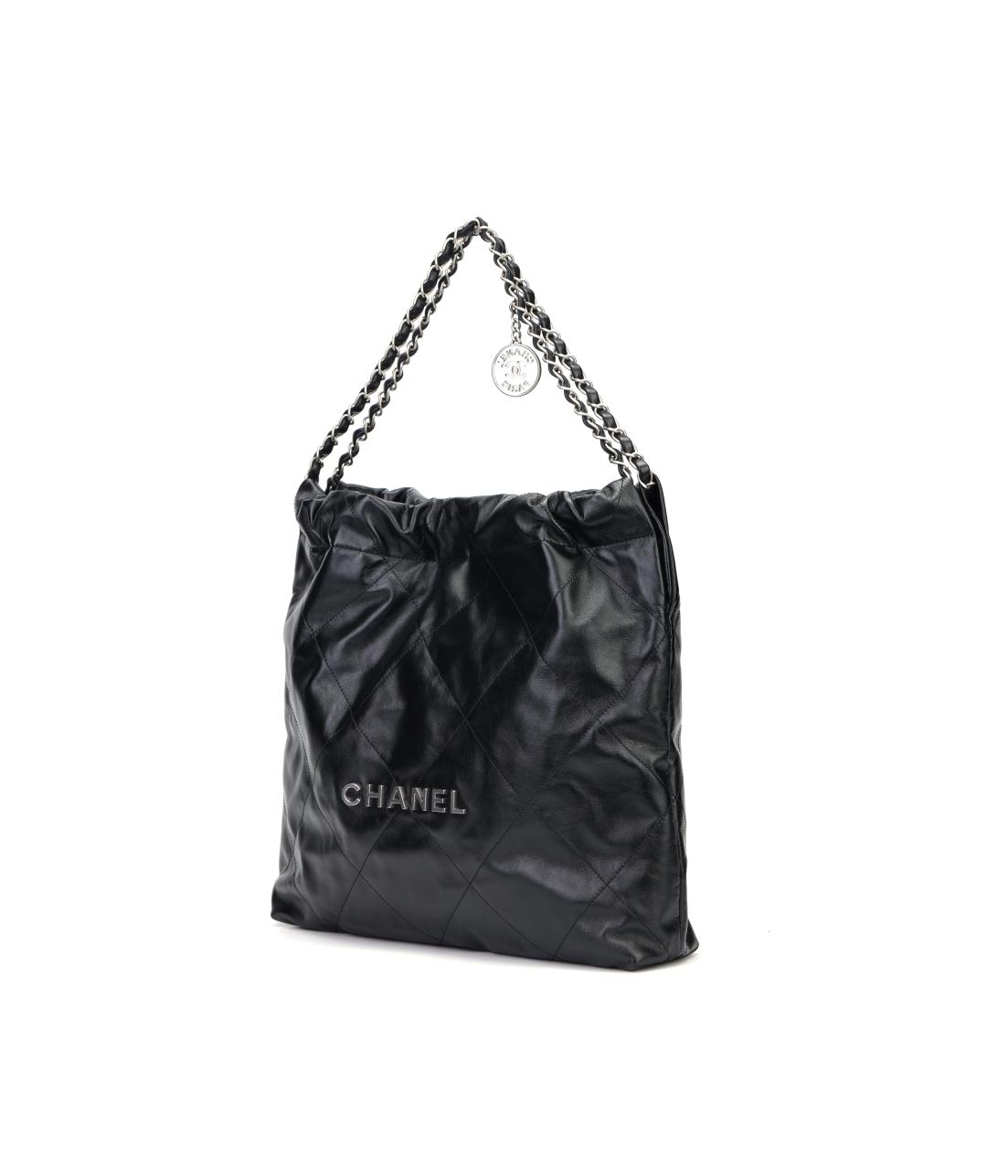 CHANEL Черная кожаная сумка через плечо, фото 2