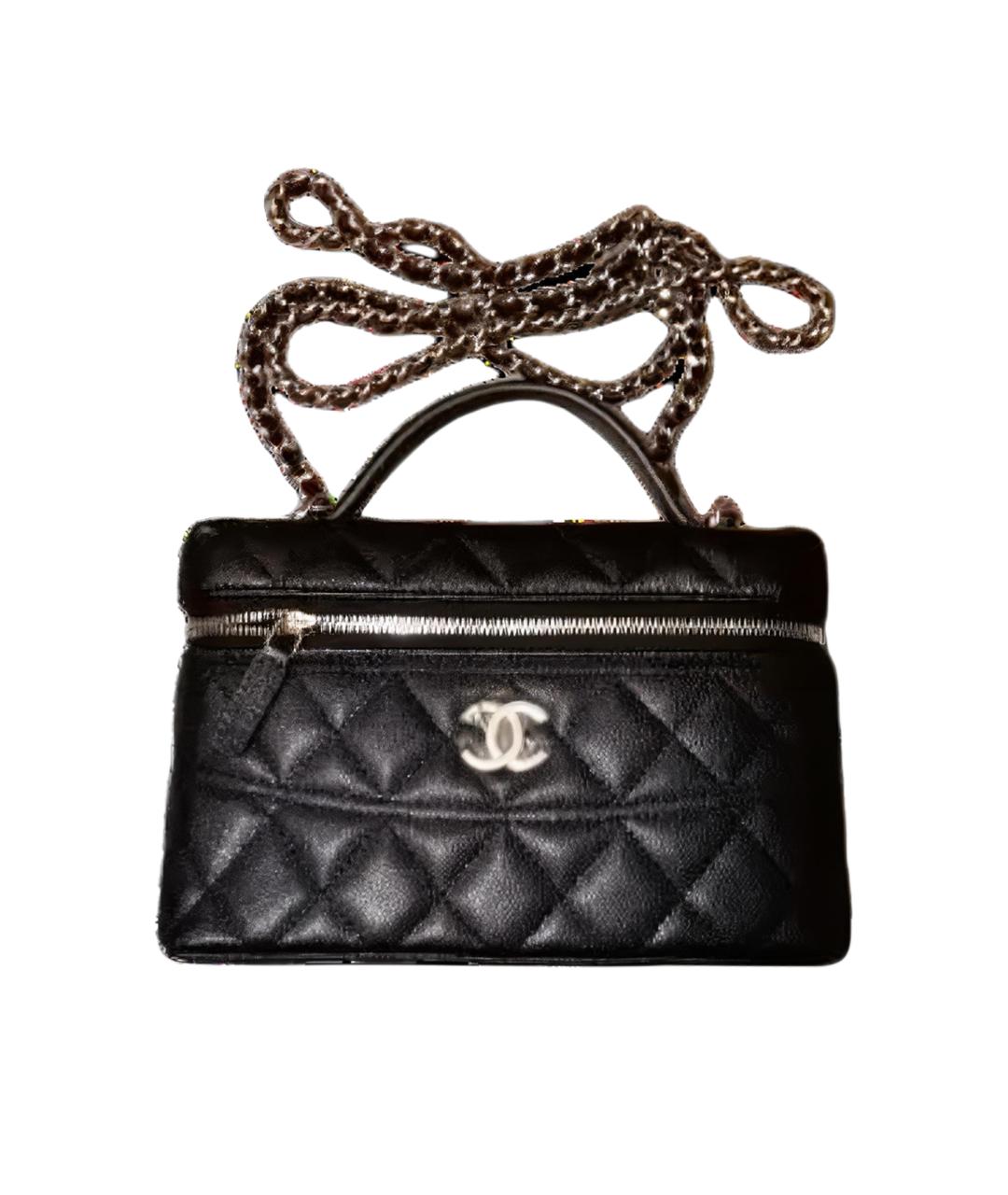 CHANEL Черная кожаная сумка через плечо, фото 1