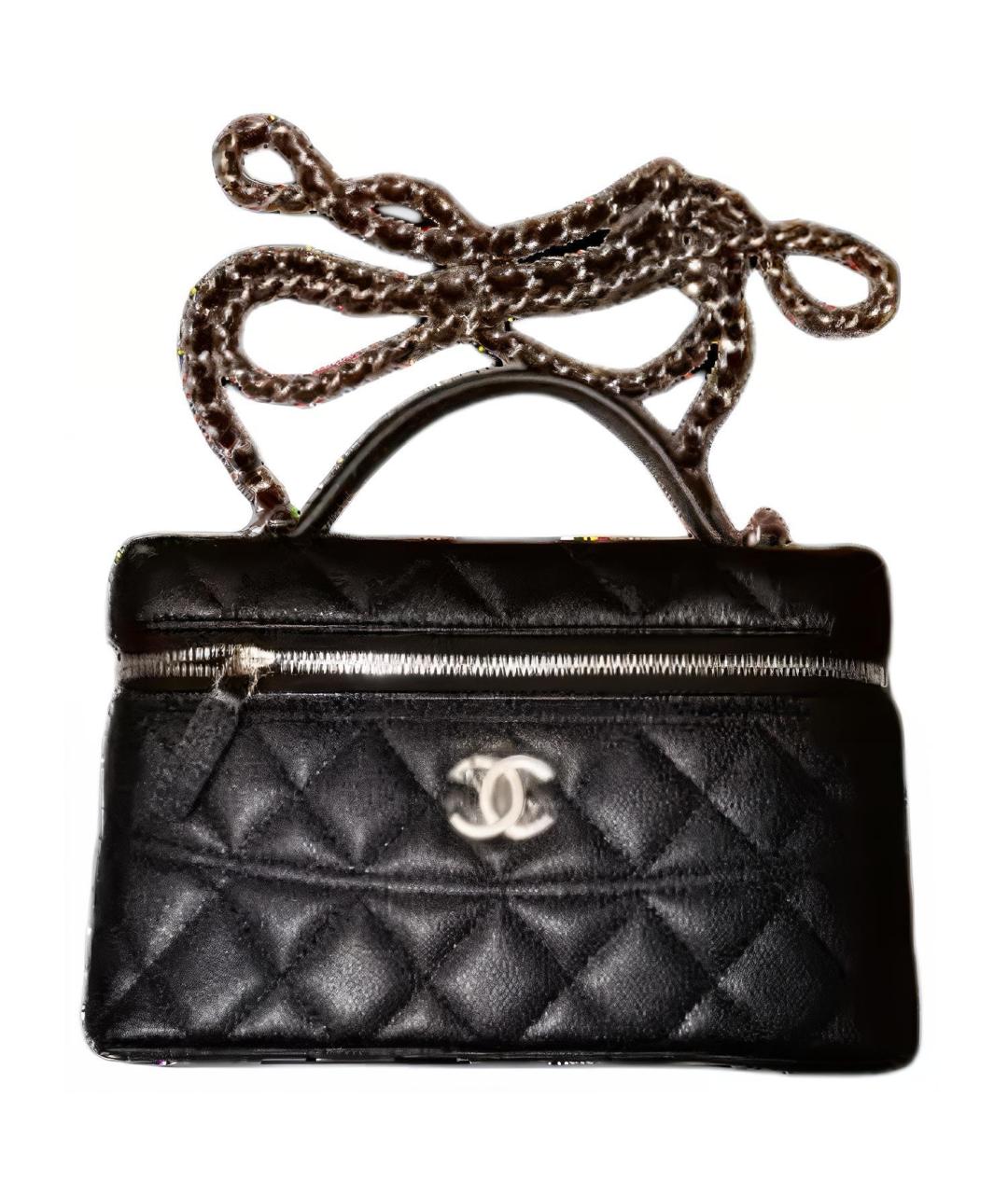 CHANEL Черная кожаная сумка через плечо, фото 4