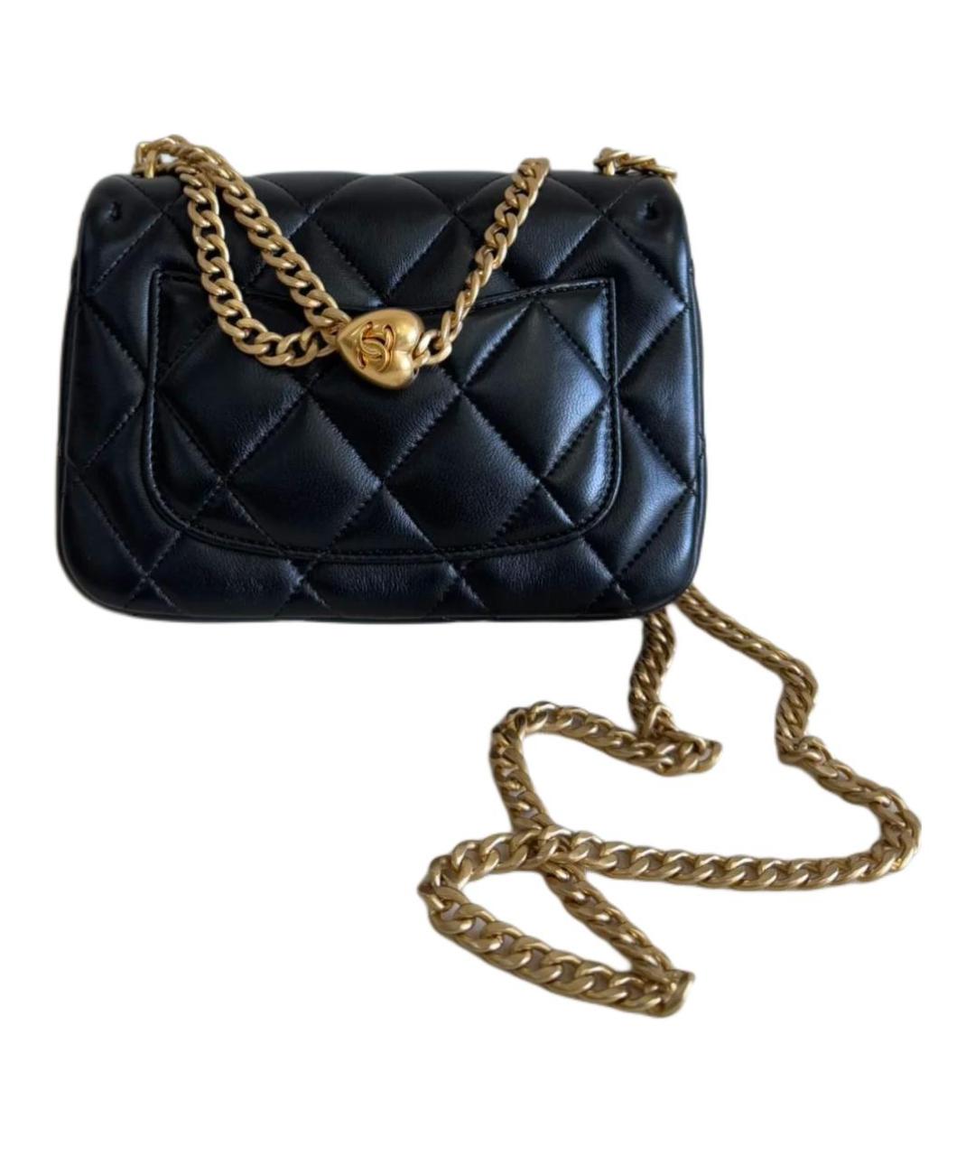 CHANEL Черная кожаная сумка через плечо, фото 2