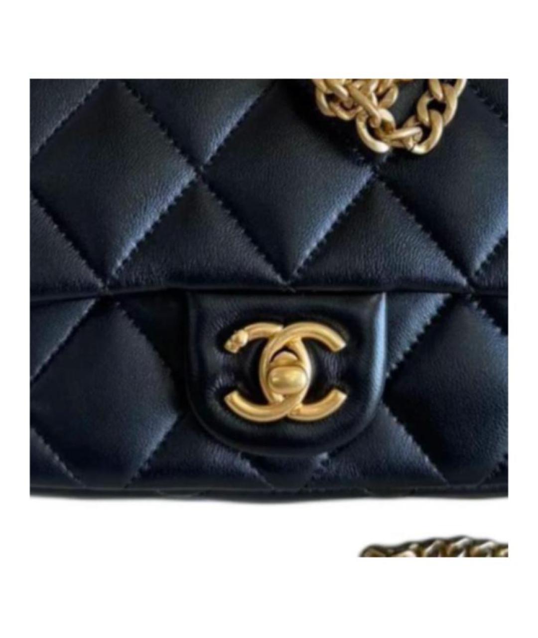 CHANEL Черная кожаная сумка через плечо, фото 4