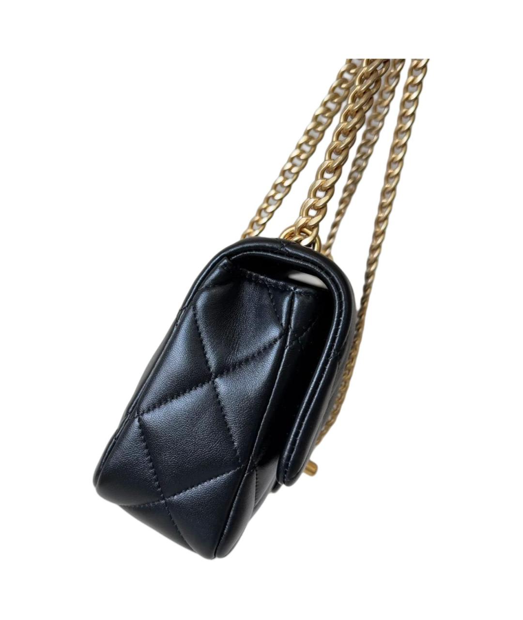 CHANEL Черная кожаная сумка через плечо, фото 3