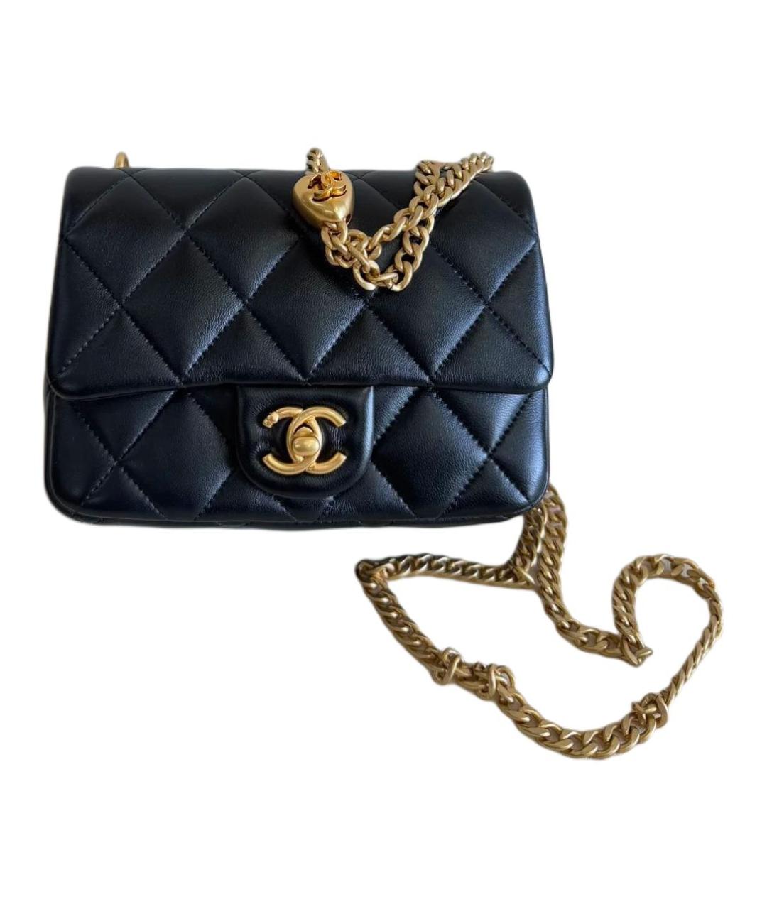 CHANEL Черная кожаная сумка через плечо, фото 1