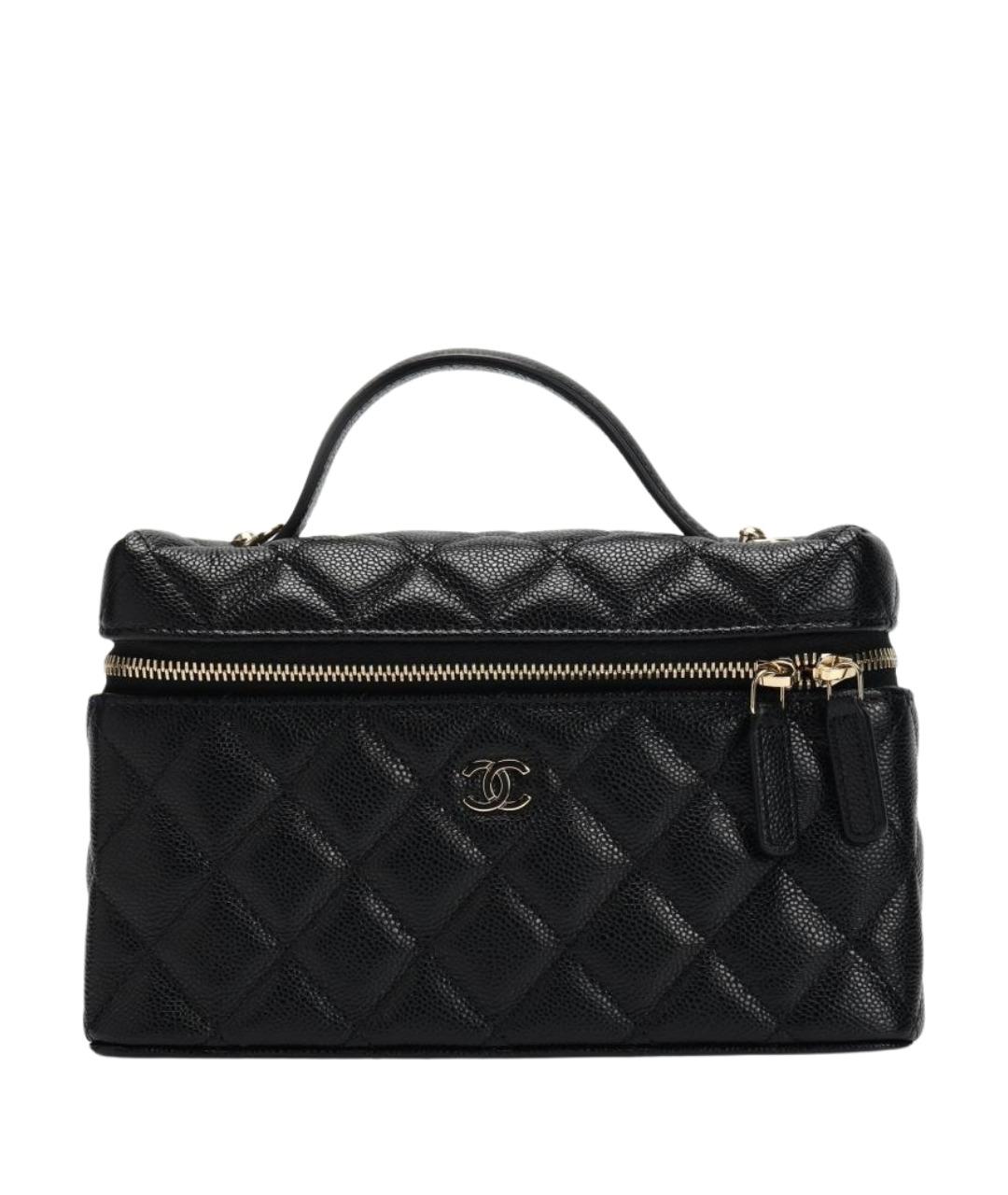 CHANEL Черная кожаная сумка через плечо, фото 1