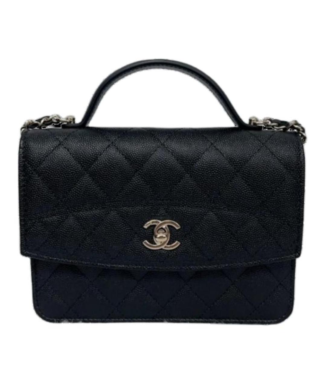 CHANEL Черная кожаная сумка через плечо, фото 1