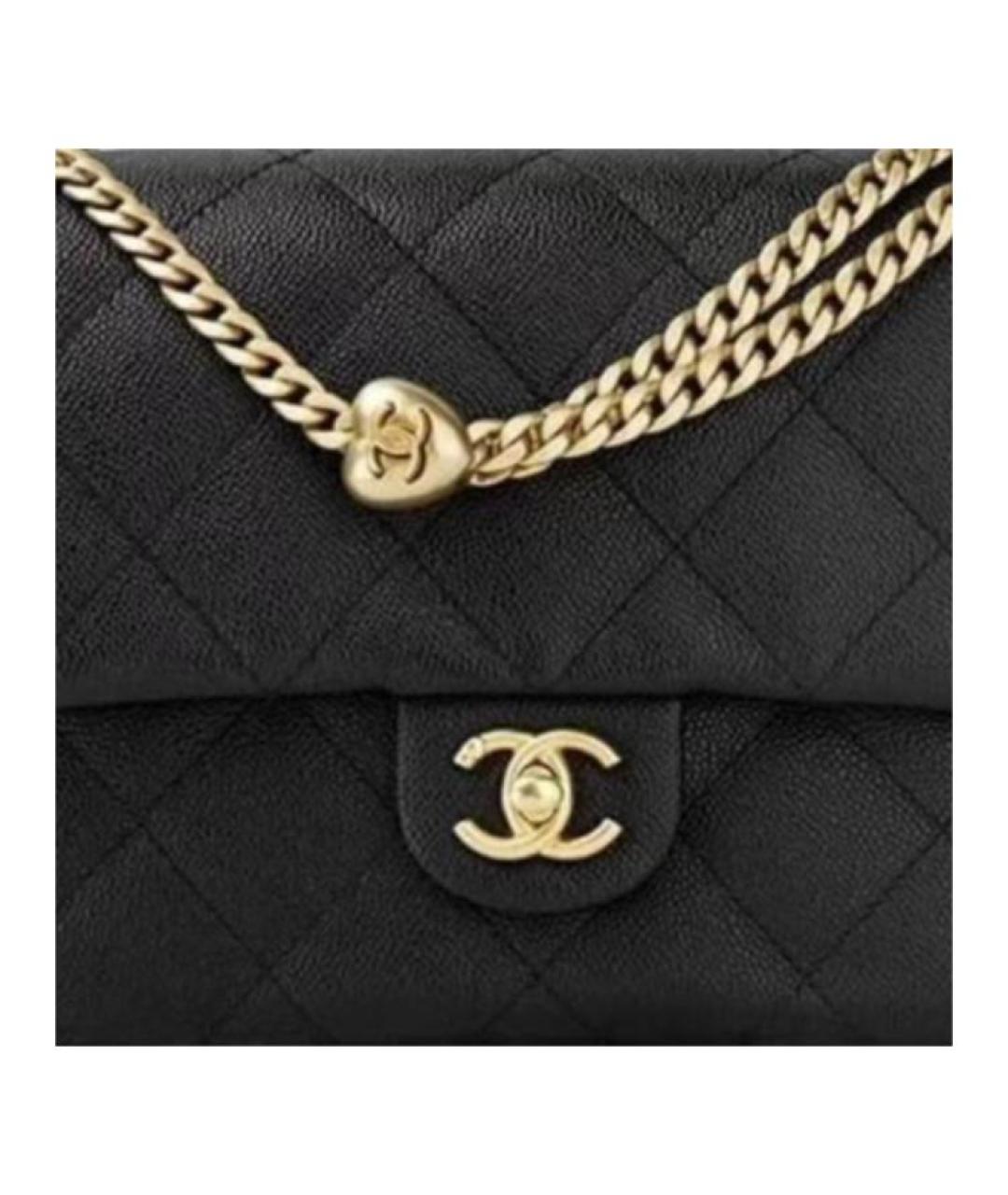 CHANEL Черная кожаная сумка через плечо, фото 4