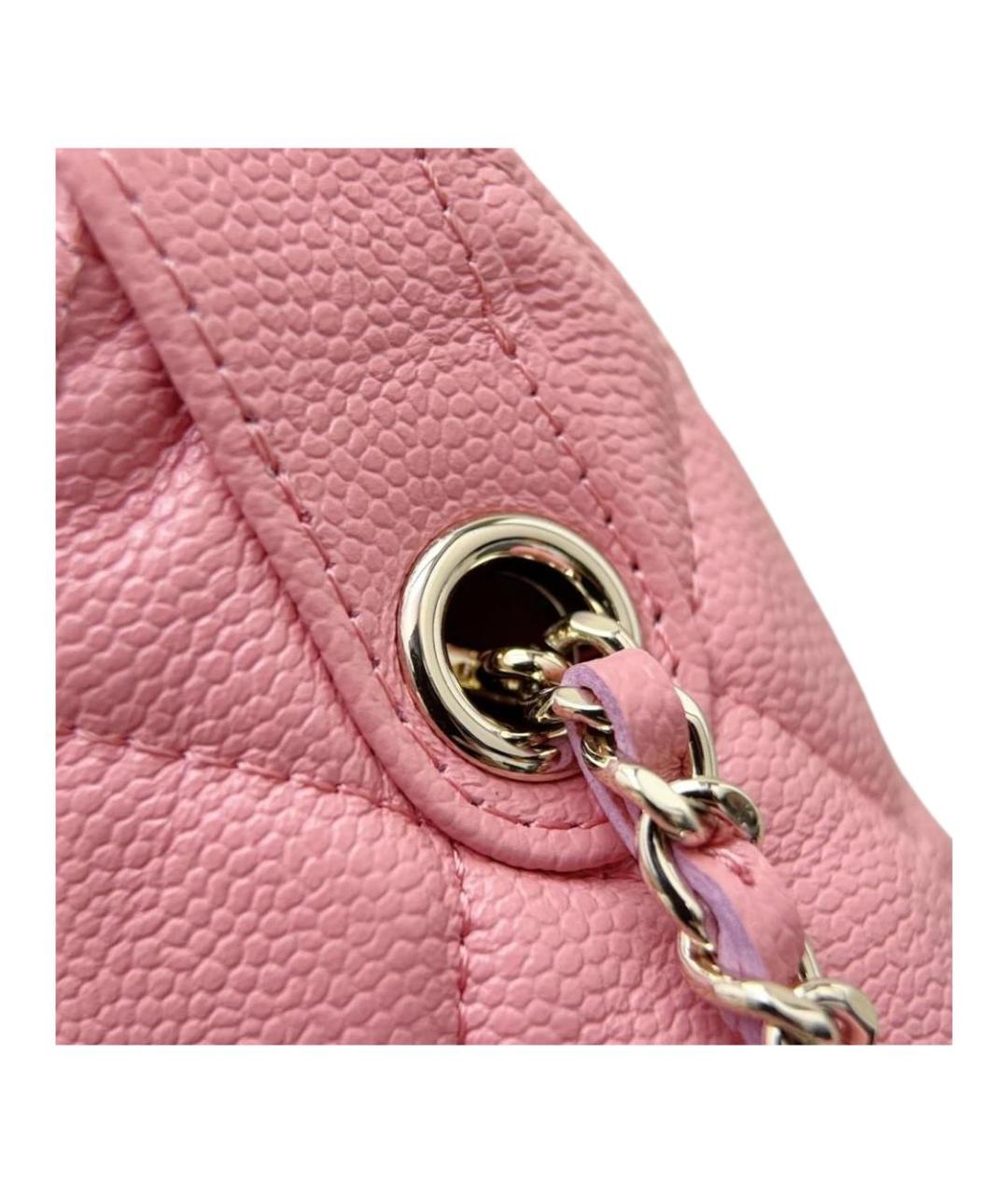 CHANEL Розовая кожаная сумка через плечо, фото 5