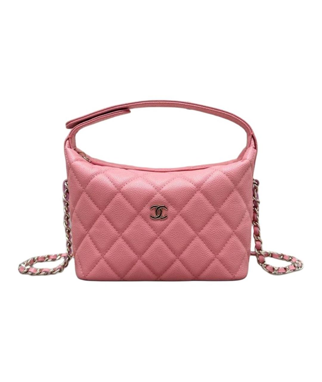 CHANEL Розовая кожаная сумка через плечо, фото 1