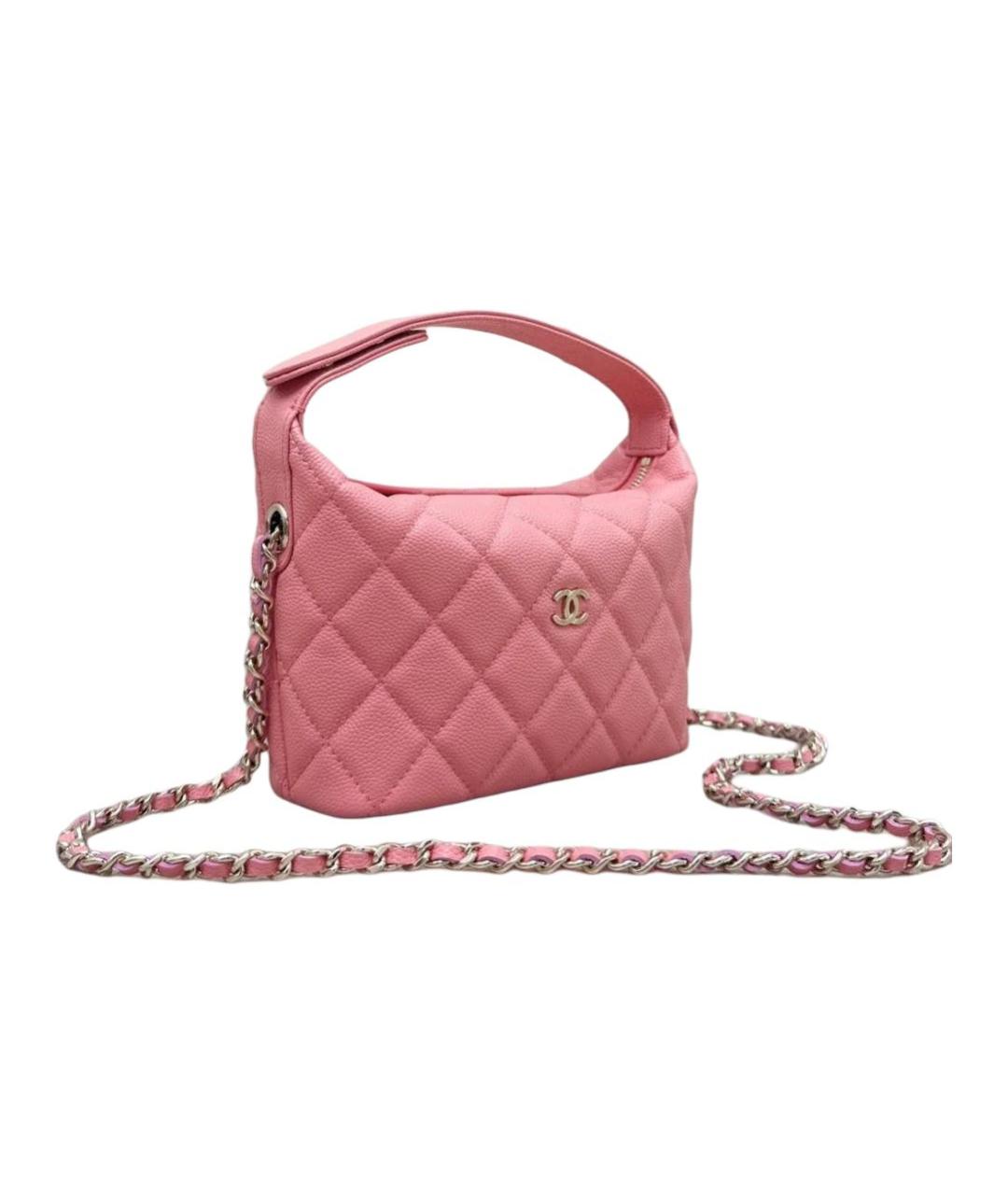 CHANEL Розовая кожаная сумка через плечо, фото 2