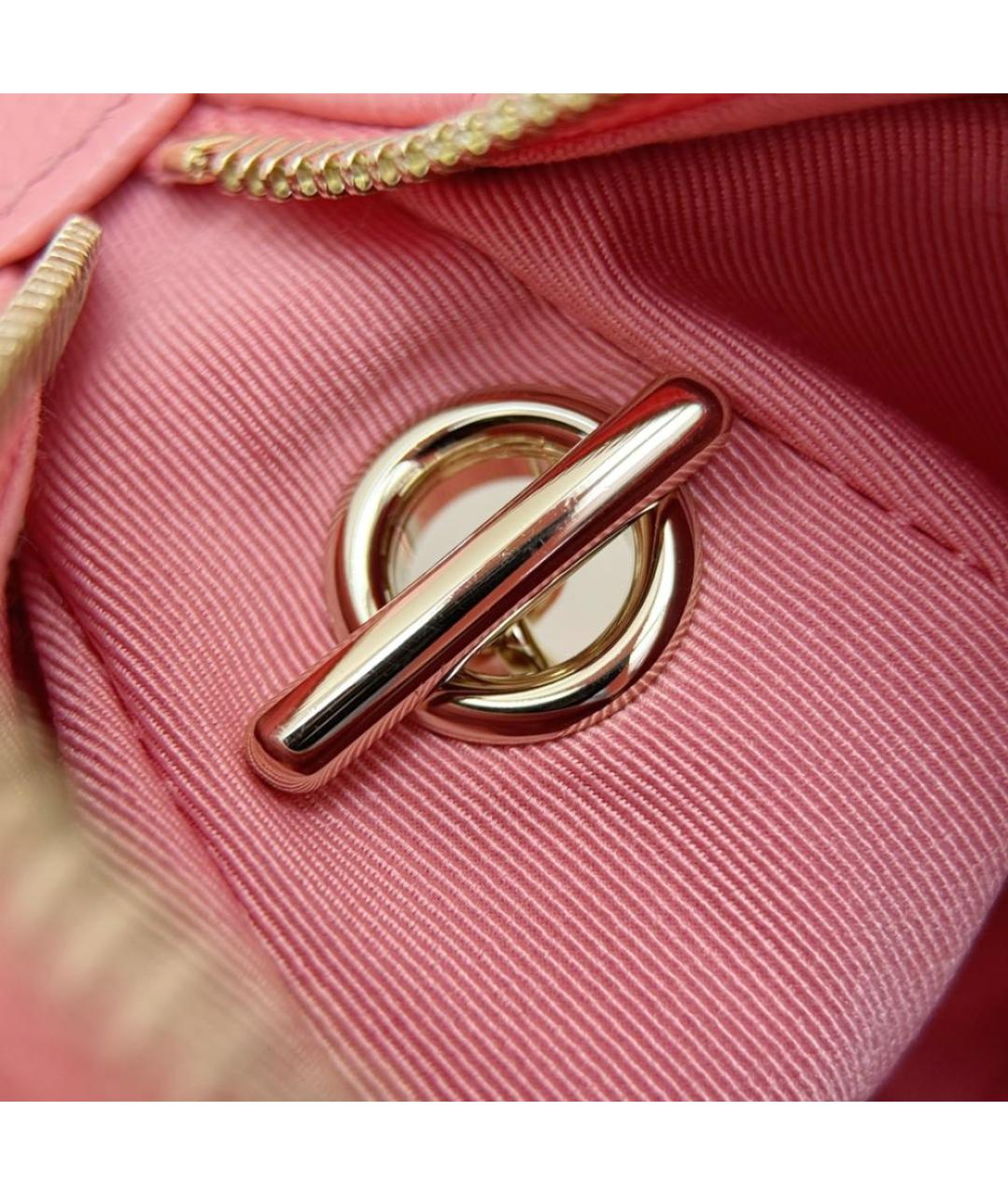 CHANEL Розовая кожаная сумка через плечо, фото 7