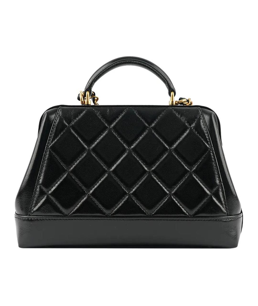 CHANEL Черная кожаная сумка через плечо, фото 4