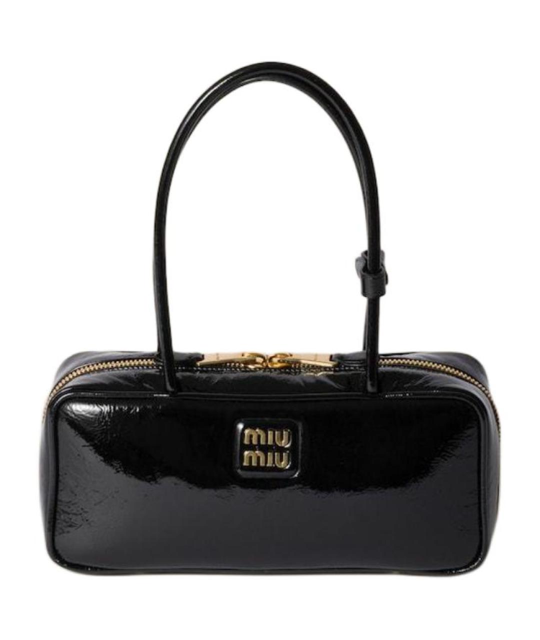 MIU MIU Черная кожаная сумка через плечо, фото 1