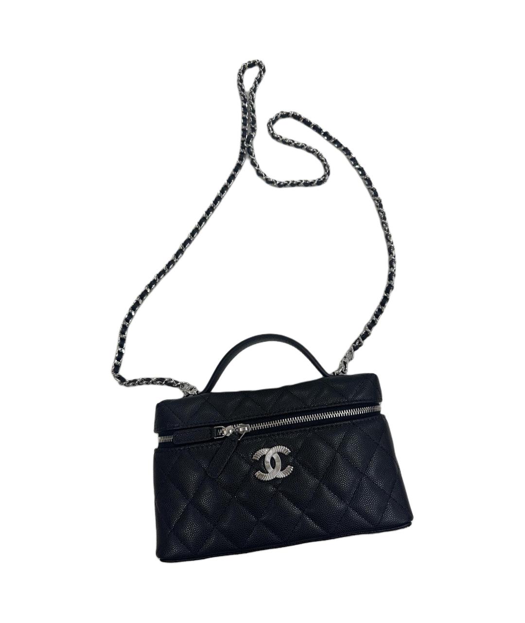 CHANEL Черная кожаная сумка через плечо, фото 2