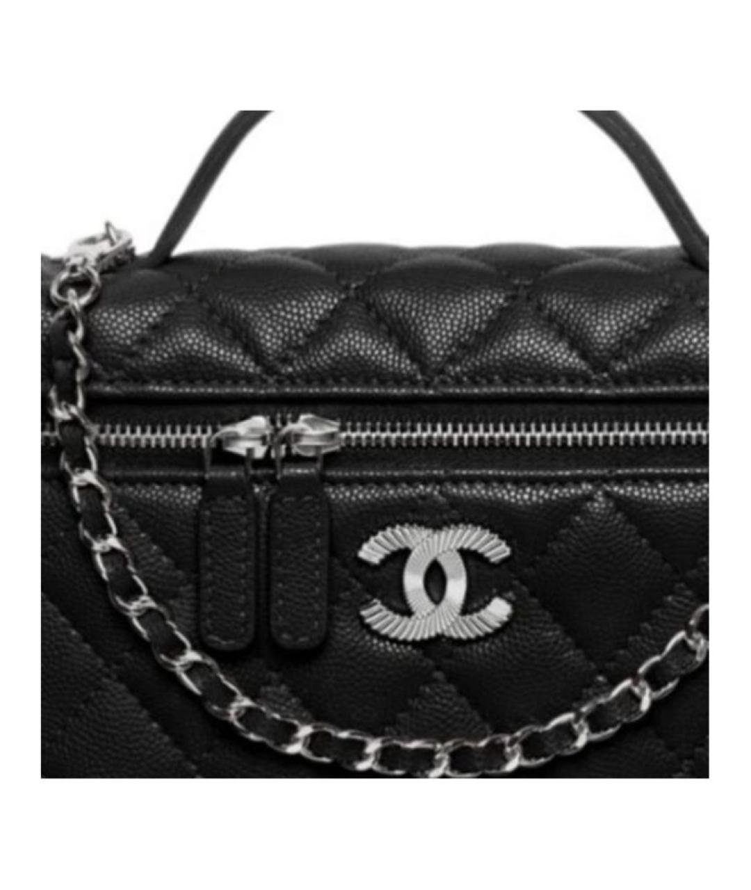 CHANEL Черная кожаная сумка через плечо, фото 3