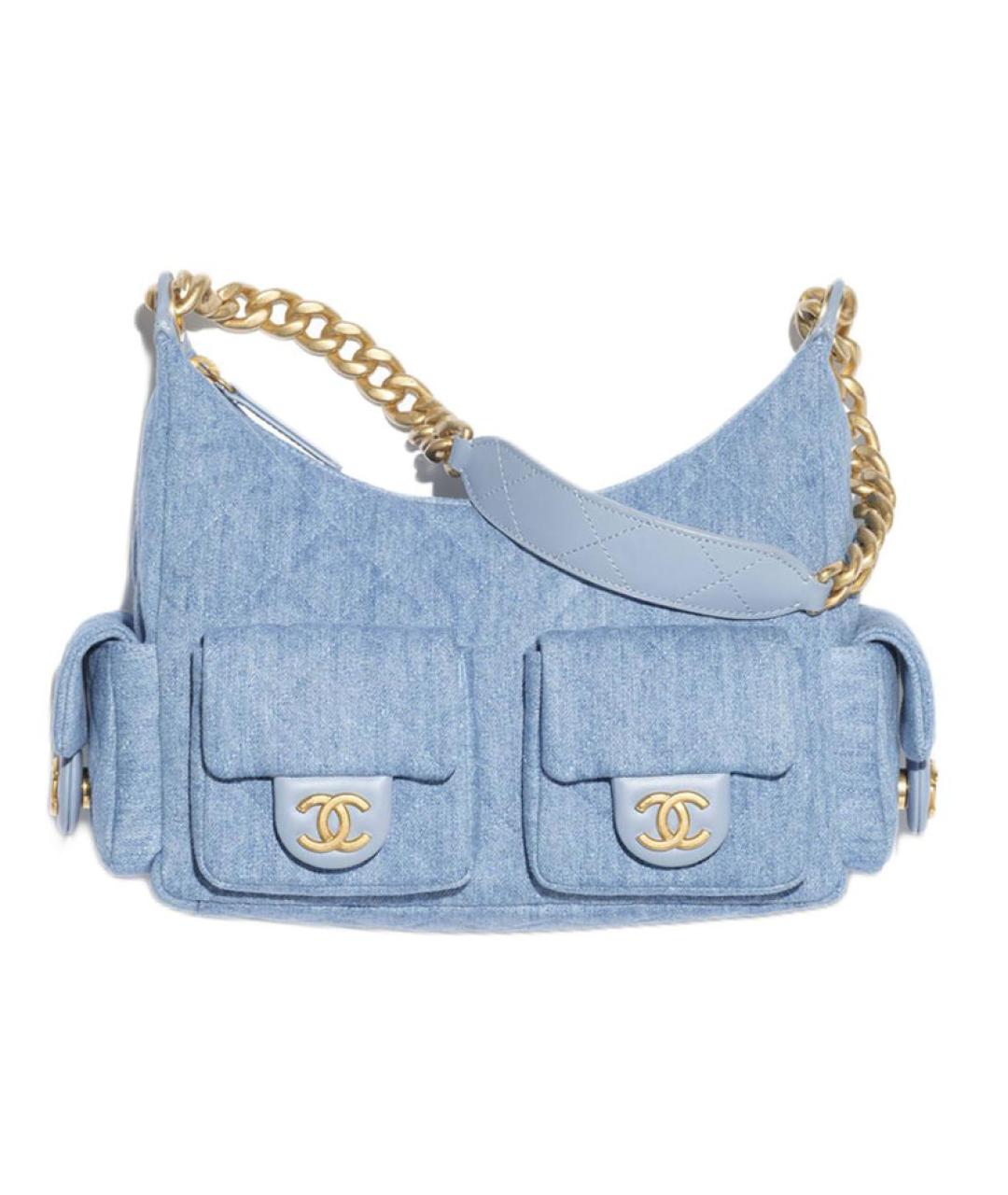 CHANEL Голубая сумка через плечо, фото 1