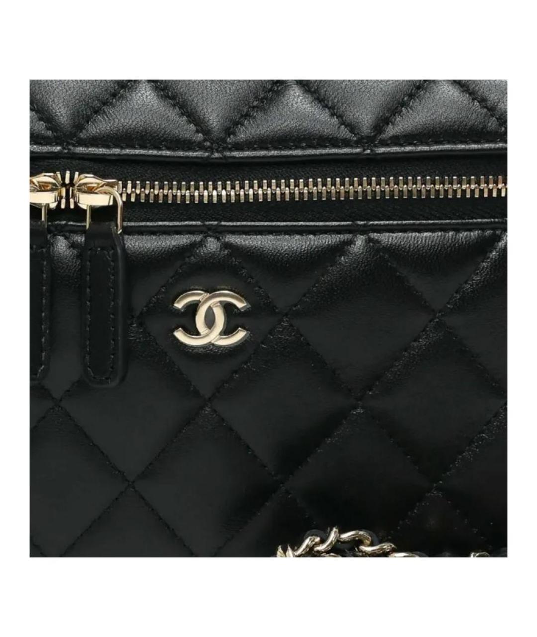 CHANEL Черная кожаная сумка через плечо, фото 4