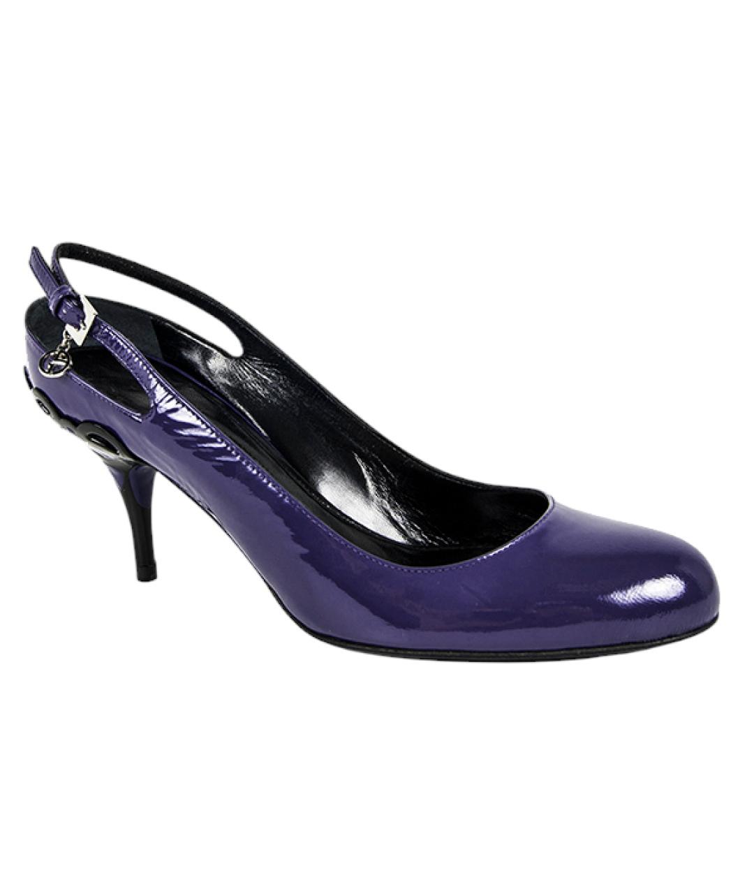 GIORGIO ARMANI Фиолетовые туфли из лакированной кожи, фото 1