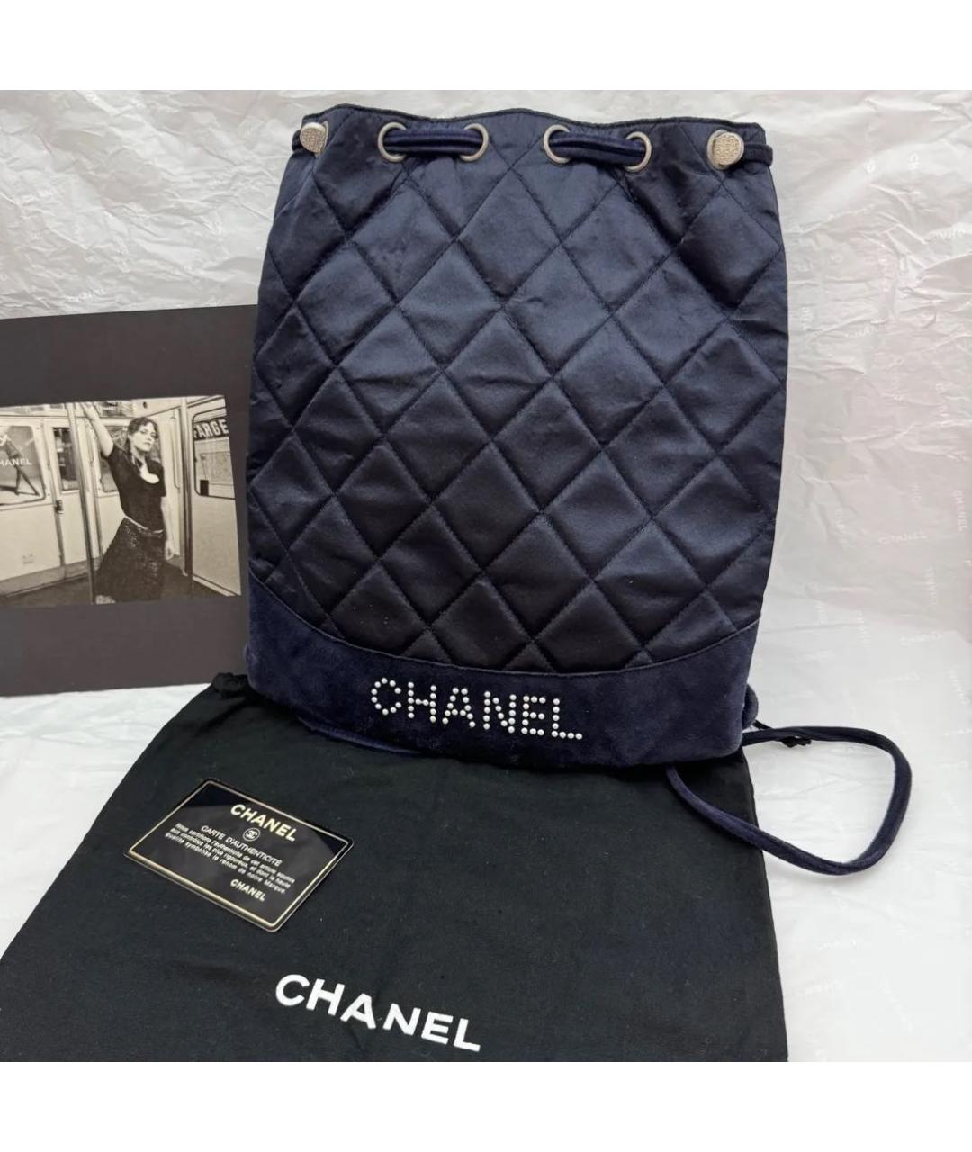 CHANEL Черный тканевый рюкзак, фото 6