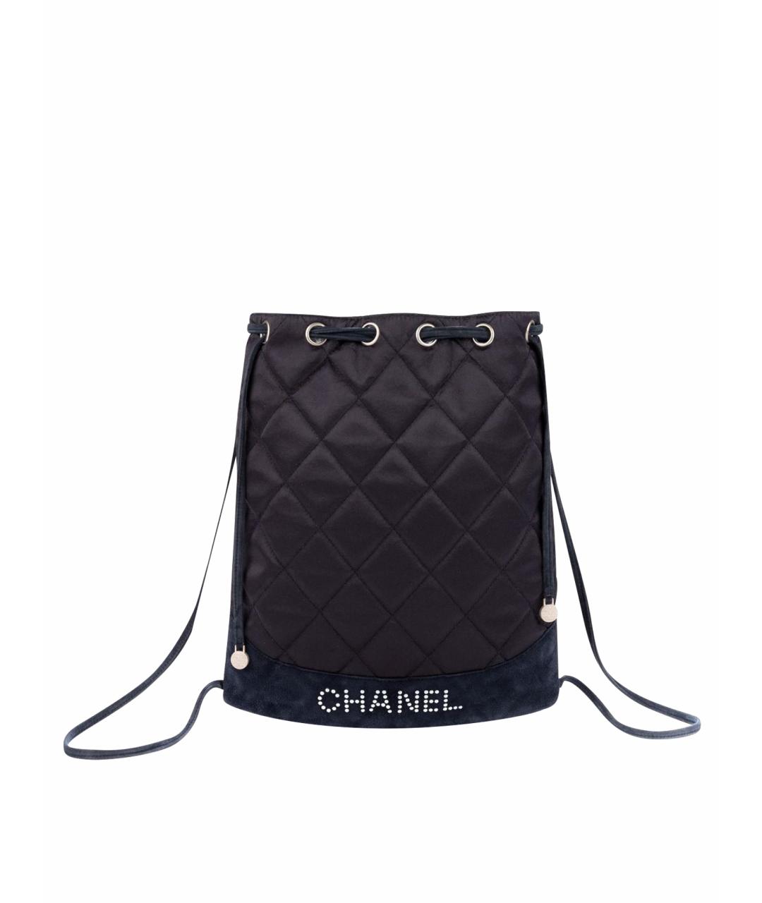 CHANEL Черный тканевый рюкзак, фото 1