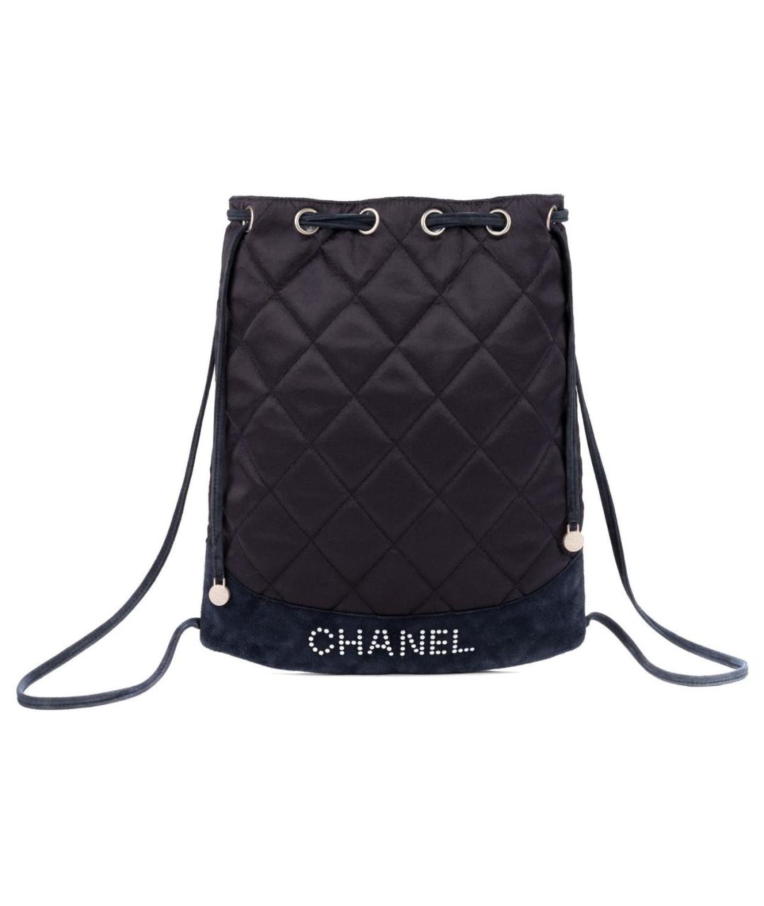 CHANEL Черный тканевый рюкзак, фото 9
